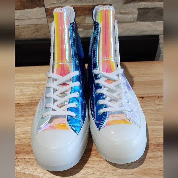 NWT Converse Chuck 70 Hi "Iridescent" " Holographic Shoe 163786c Unisex - Picture 3 of 10